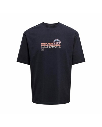 Only & Sons Onslooney Rlx Negra: Camiseta Manga Corta Hombre Algodón
