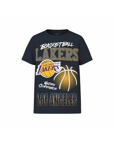 Barn T-shirt med kortärm Name It mjyg Nba Box Ous Marinblå