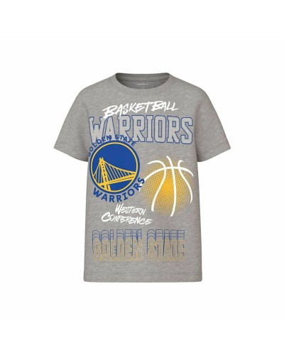 Name It NBA T-Shirt Kinder Hellgrau - Kurzarm Baumwolle
