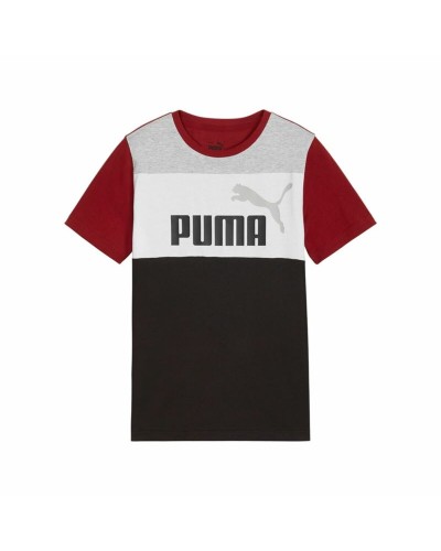 Puma Ess Block - Short Sleeve T-Shirt Child/Boy/Girl - Cotton Sports & Leisure
