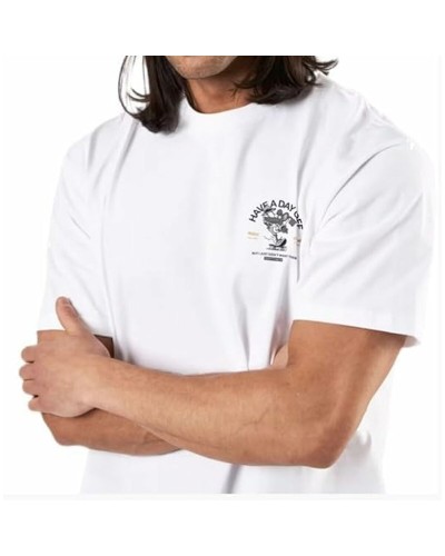 T-shirt med kortärm Herr Snatch & Clash Day Off Vit