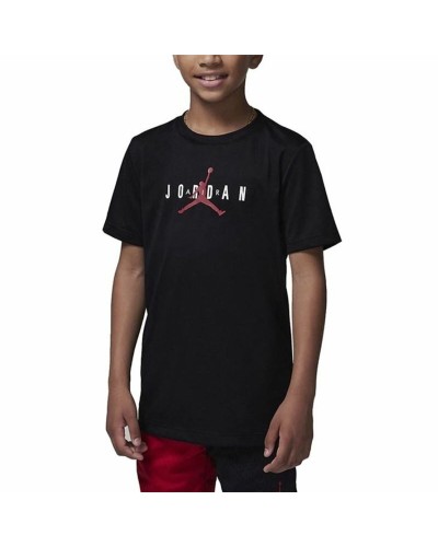 Jordan Jumpman Camiseta Niño Manga Corta Negra - Transpirable & Sostenible

