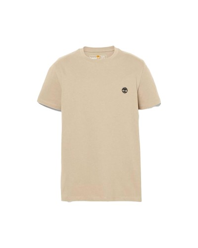 Timberland T-shirt Homme Beige Manches Courtes Coton Décontracté
