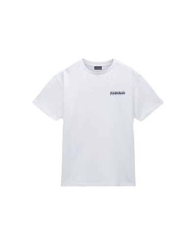 Heren-T-Shirt met Korte Mouwen Napapijri S-Linth Ss Wit