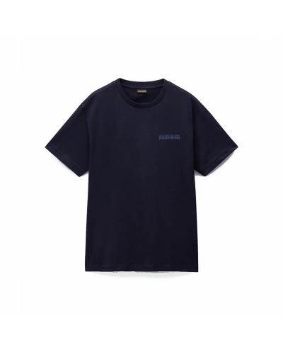 Napapijri S-Albula Ss: Herren T-Shirt Kurzarm Baumwolle Marineblau
