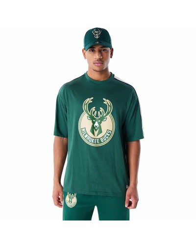 New Era Maillot NBA Milwaukee Bucks Vert Clair - Manches Courtes Homme
