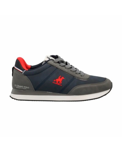 U.S. Grand Polo Rennes: Zapatillas Tenis Casual Azul Gris - Essential Nbk
