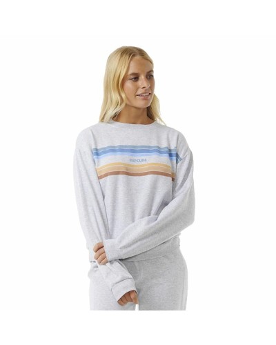 Rip Curl Sweat-shirt Femme High Tide Surf Crew Gris - Sweat-shirt Sans Capuche
