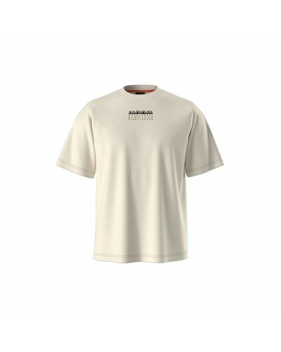 Napapijri S-Premium Beige: Camiseta de Hombre Manga Corta Algodón Ligero
