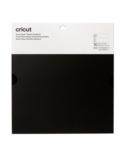 Cartulina Autoadhesiva para Plotter de corte Cricut Smrt Negro