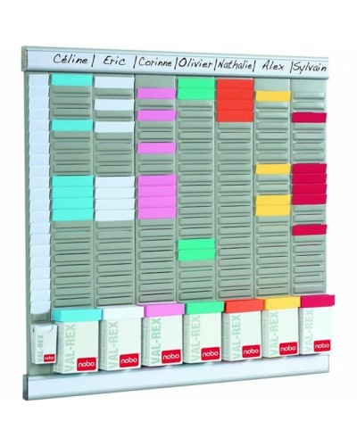 Nobo Magnetic Monthly Planner Silver - Aluminum Memo Board
