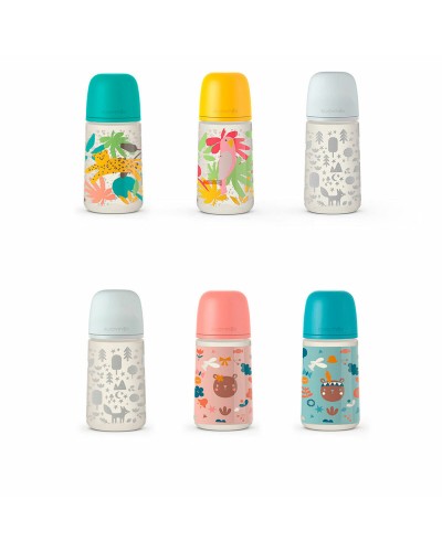 Suavinex Biberon Prints M 270ml - Flusso Medio, Design Assortiti
