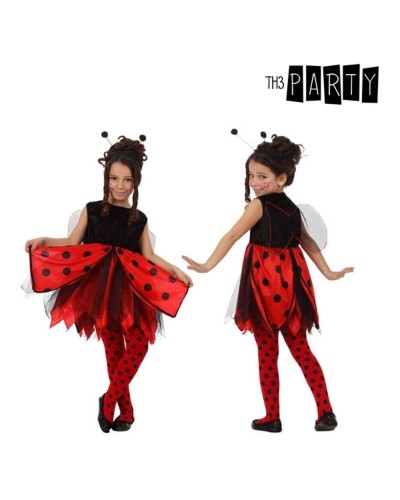 Costume Coccinella Bambina 3-4 Anni Rosso - Travestimento Festa
