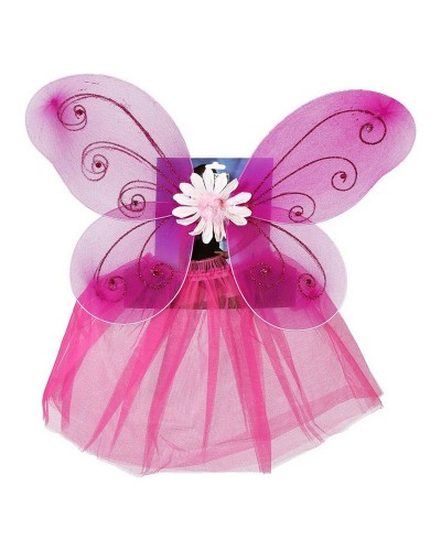 Alas Mariposa Fucsia Hada Brillantes - Disfraz Niña - Fiesta & Juego
