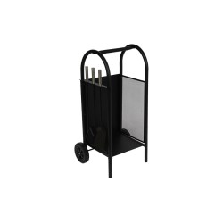 DKD Holzlager aus Stahl und Kunststoff (42 x 36 x 81 cm): Elegante Aufbewahrung für Brennholz
