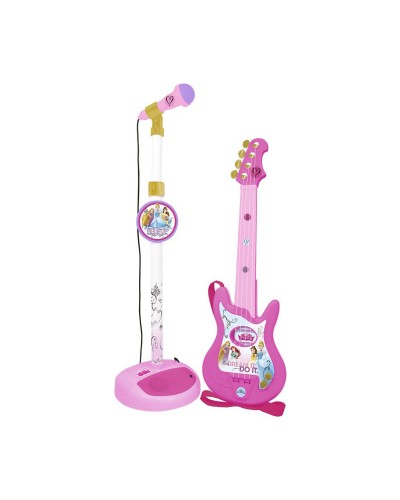 Disney Princess Pink Kids Guitar with Microphone - Musical Toy

