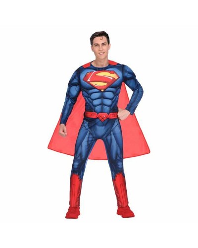 Costume Superman Adulto 2 Pezzi - Licenza Ufficiale DC Comics - Travestimento Supereroe

