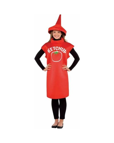 Déguisement Adulte Bouteille Ketchup Taille Unique - Costume Amusant
