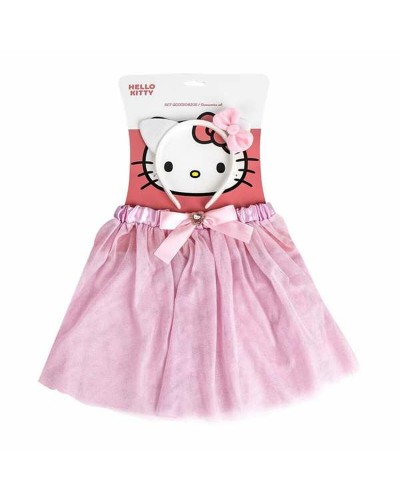 Hello Kitty Diadem - Haarreif mit rosa Glitzer Schleife - Haaraccessoire für Mädchen
