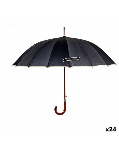 Parapluie Noir Métal Tissu 110 x 110 x 95cm (24 Unités)