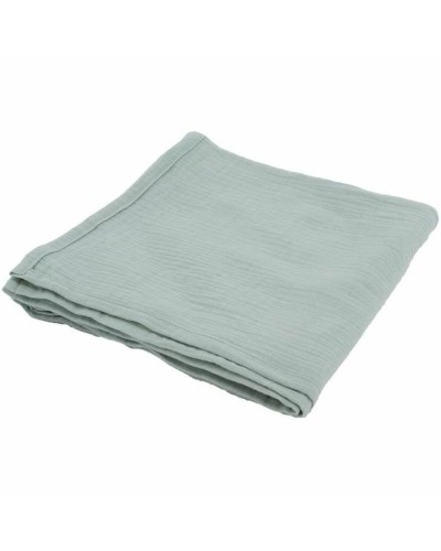 Domiva Musselin Celadon 100x100 cm - Bio-Baumwolle für Neugeborene
