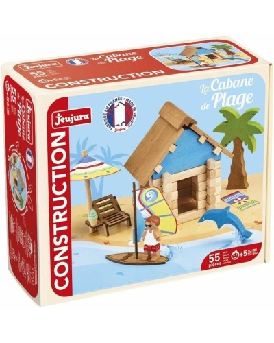 Jeujura The Beach Hut: Juego de Construcción de Madera - Cabañas de Vacaciones
