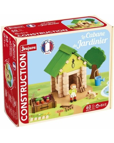 Jeujura Casita del Jardinero: Set de Construcciones en Madera para Niños
