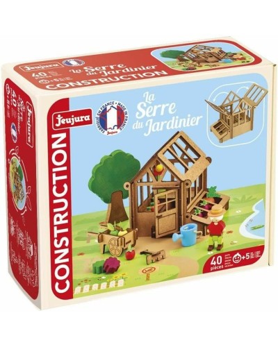 Jeujura Serra du Jardinier - Jeu de Construction en Bois pour Enfants (80+ Pièces)
