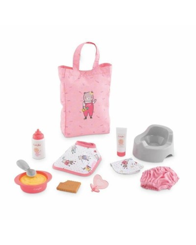Corolle Accessoires Poupées : Biberon, Tétine, Bavoir - Jeu de Rôle
