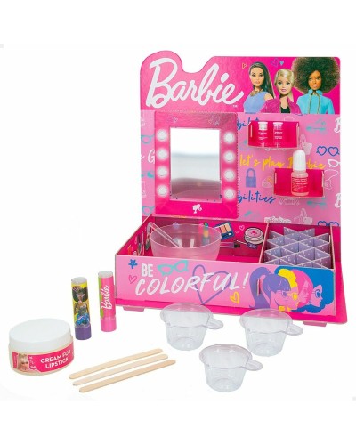 Lisciani Barbie Kit Maquillage : 15 Pièces Rouges à Lèvres & Accessoires - Jeu Créatif
