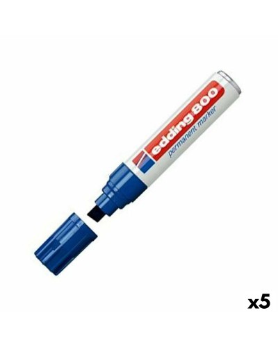 Permanente markeerstift Edding 800 Blauw (5 Stuks)