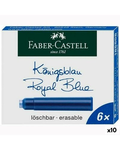Faber-Castell Tintenpatronen Dunkelblau 185506 - Füllhalter Patronen Kalligraphie (10 Stück)
