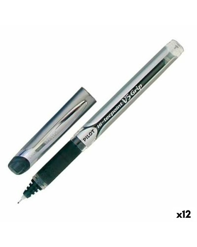 Pilot V5 Grip Schwarz 0.3mm - Tintenroller - Set mit 12 Stück
