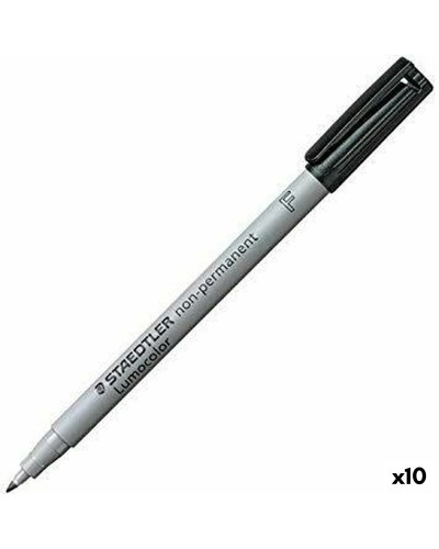 Staedtler Lumocolor 316F Black - Permanent marker fine tip - 10 pcs
