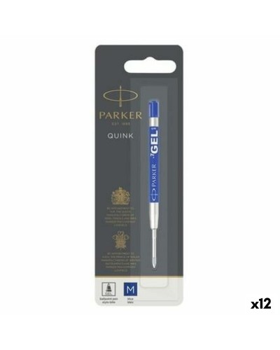 Parker Quink Flow - Tintenpatronen Füllfederhalter Blau (12) - Flüssiges Schreiben
