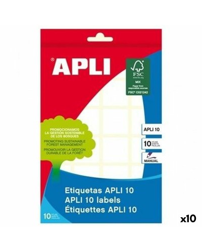 Étiquettes Adhésives Apli Blanc 31x100mm - 10 Feuilles pour Impression & Organisation
