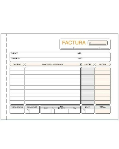 Libro de Facturas 21x15 cm - Talonario de Recibos Fiscales (5 Unidades)
