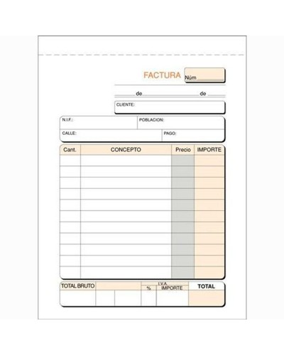 Libro Fatture 15x10,5 cm - Blocchetto Ricevute Fiscali - 10 Unità
