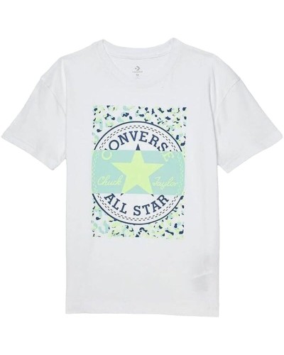 Converse T-Shirt Kinder Boyfriend Graphic Weiß - Kurzarm Baumwolle
