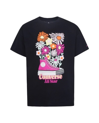 Barn T-shirt med kortärm Converse Boyfriend Graphicrt Svart