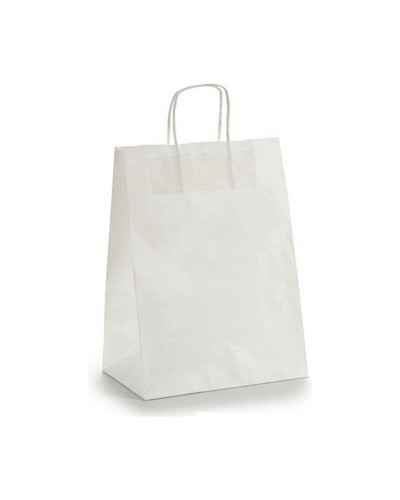 Sacs en Papier Kraft 24x12x40 cm - Sachets à Emporter pour Aliments et Cadeaux
