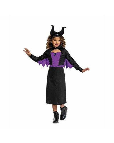 Girl's Maleficent Disney Classic Costume Purple - 2 Pcs + Diadem
