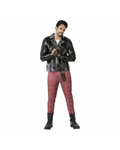 Punky Costume Adults - 80s Rocker Fancy Dress - One Size
