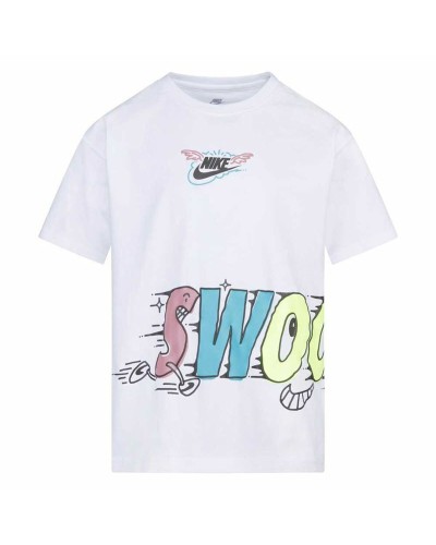 Barn T-shirt med kortärm Nike KT-S/S Knit Vit