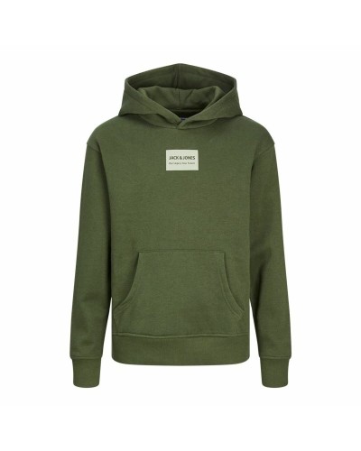 Jack & Jones Sudadera con Capucha Niño Jjhakkai Verde Kombu - Comodidad y Estilo
