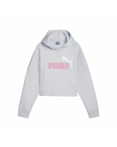 Puma Ess Logo Crop Hoodie Mädchen - Kapuze, Weiche Baumwolle - Sport & Freizeit
