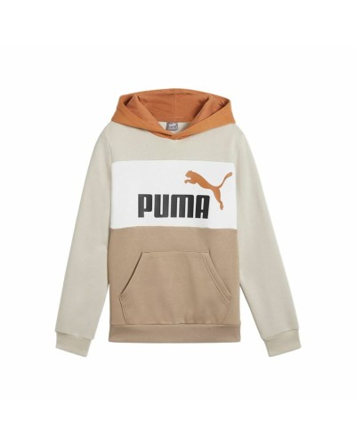 Kinderhoodie Puma Essentials Block Bruin