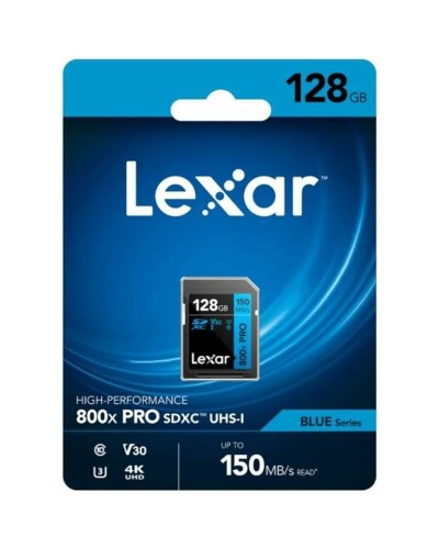 Micro SD geheugenkaart met adapter Lexar LSD0800P128G-BNNNG 128 GB