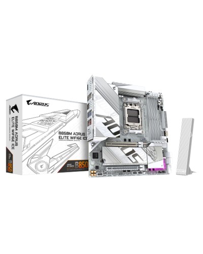 Gigabyte B850M A ELT WF6E ICE : Carte Mère AMD AM5 Micro ATX
