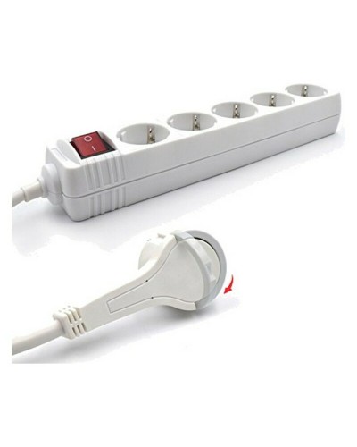 Ewent Regleta de 5 Enchufes Interruptor 3500W Cable 1.5m - Protección Sobretensión
